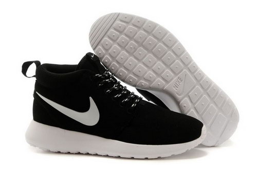 Wmns Nike Roshe Run Womenss Shoes High Warm Special Black White Factory